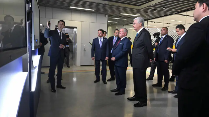 Король Иордании и Президент Казахстана посетили Astana Hub и центр AlemAI Актобе