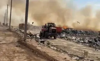 В Актобе загорелся мусорный полигон: на месте работают пожарные