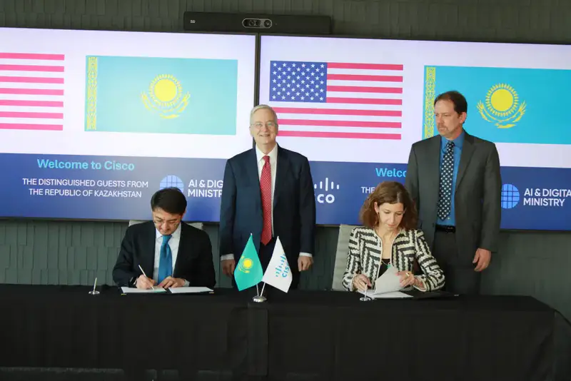 Казахстан и Cisco подписали меморандум для развития искусственного интеллекта и цифровых технологий Актобе