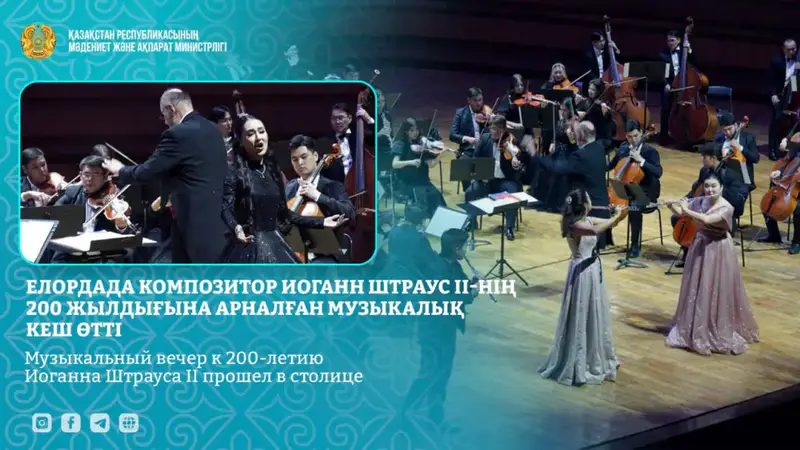 В Астане состоялся музыкальный вечер в честь 200-летия Иоганна Штрауса II Актобе