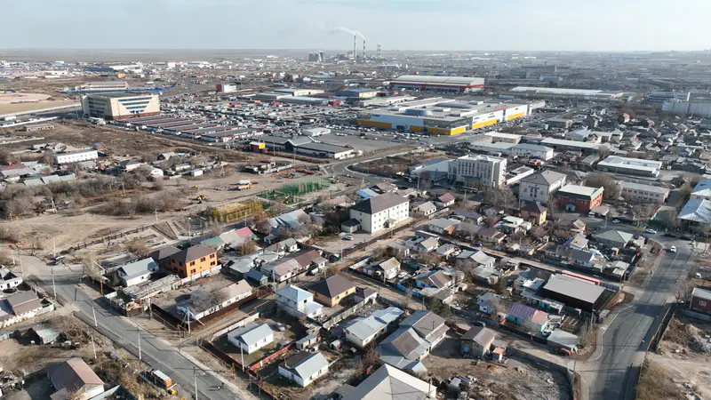Район Кирпичный, Астана. Фото: ©️ / Маржан Куандыкова. Снято с дрона