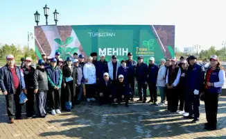 Международное сообщество поддерживает экологическую акцию по посадке деревьев в Туркестане