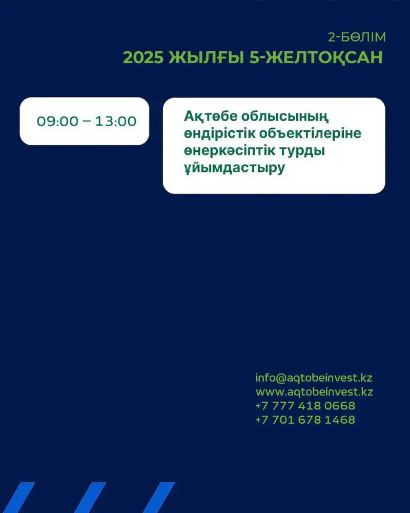 В Актобе пройдет международный инвестиционный форум «AQTOBE INVESTMENT FORUM – 2025» (3)