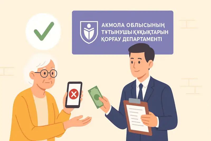 Пожилой житель Акмолинской области получил компенсацию за неработающий телефон благодаря поддержке Департамента торговли и защиты прав потребителей Актобе
