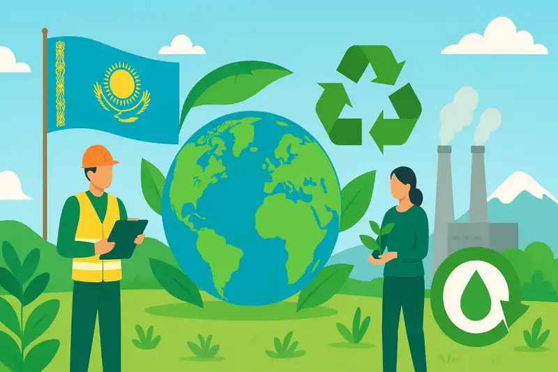 Новые экологические стандарты в Казахстане уменьшение отходов контроль климатических изменений углеродная нейтральность Актобе