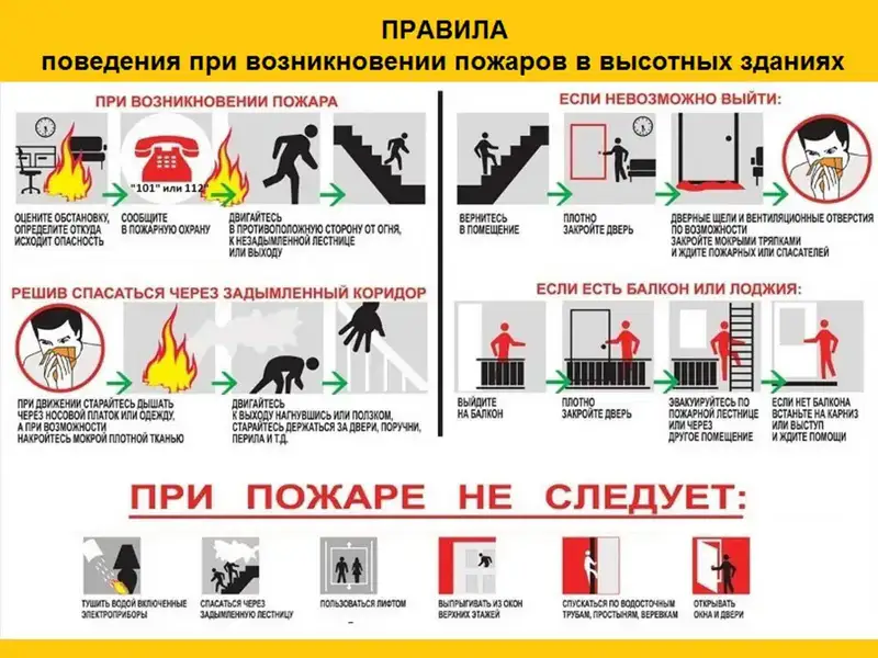 МЧС Казахстана подчеркивает важность соблюдения правил эвакуации при пожаре в высотных зданиях Актобе