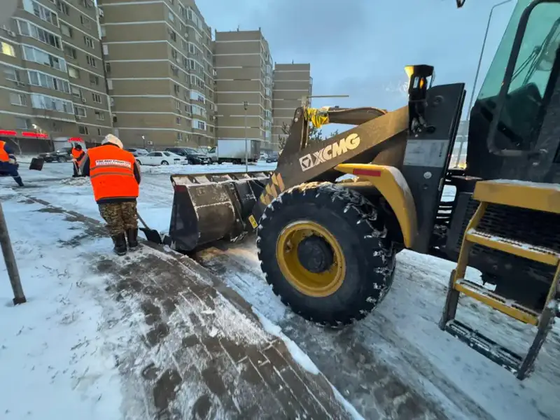 Снегоуборочные работы в Астане продолжаются Актобе