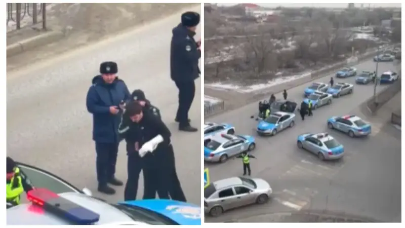 Спецоперация полиции в Актобе: жители в панике из-за перекрытия улиц Актобе