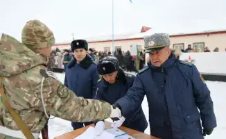Торжественный ритуал принятия Военной присяги в Акмолинском гарнизоне