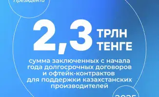 Офтейк-контракты на 2,3 трлн тенге и поддержка отечественного бизнеса