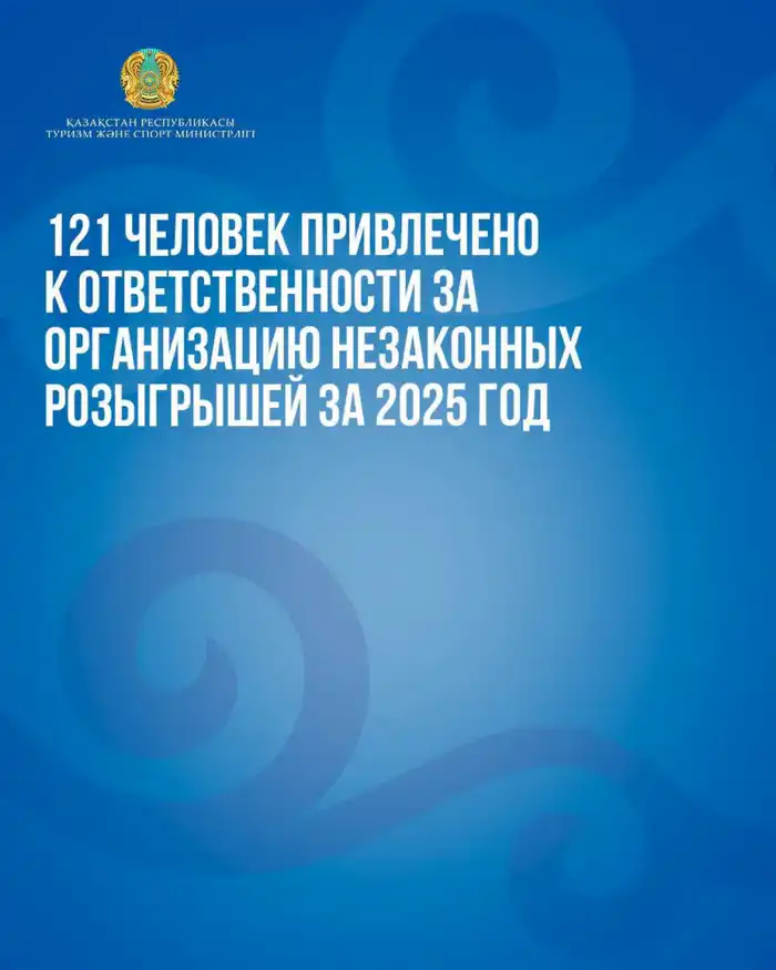 121 человека наказаны за организацию незаконных лотерей в 2025 году Актобе