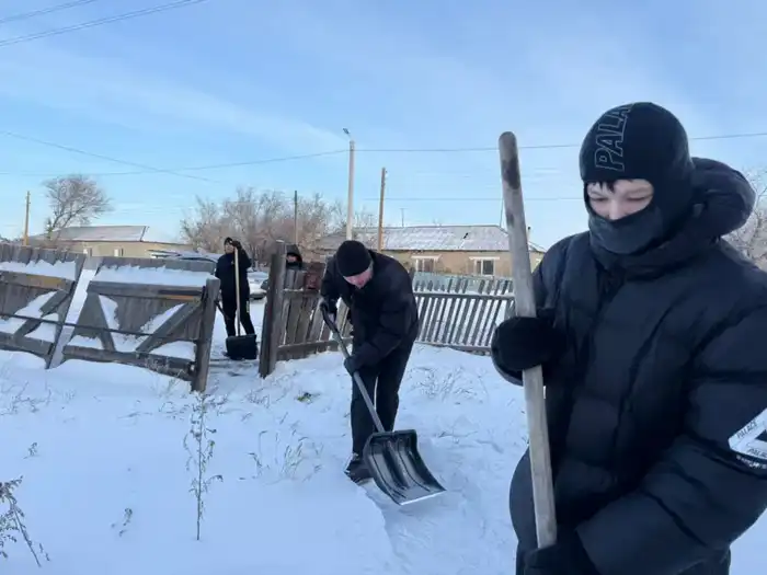 В Костанайской области волонтёры помогают пожилым людям в рамках акции «Снежный десант» Актобе