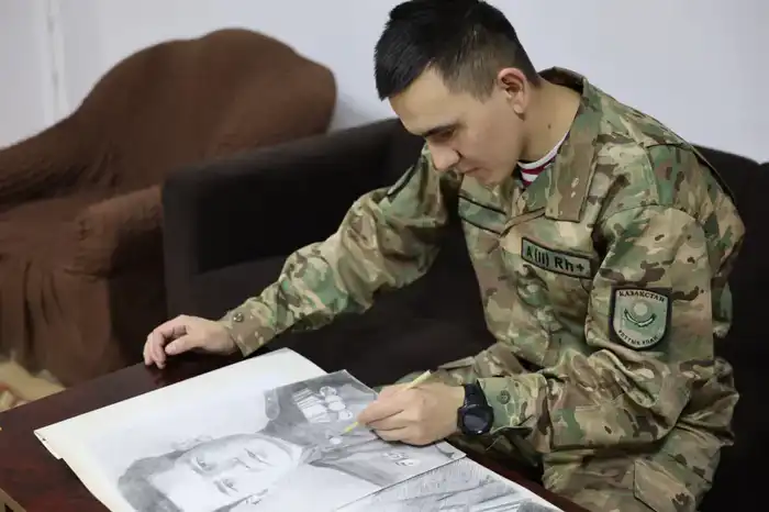 Портреты героев Великой Отечественной войны: вдохновение для будущих поколений в музее Национальной гвардии Актобе