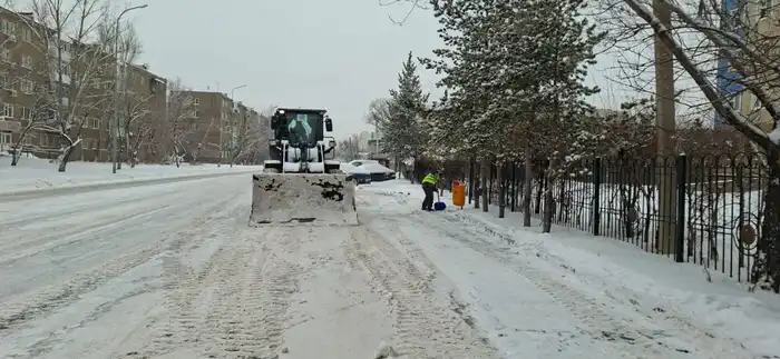 Снегоуборочные работы в Астане продолжаются активно Актобе