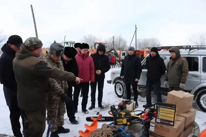 Рабочая поездка акима Наримана Торегалиева в Таскалинский район для проверки подготовки к весеннему паводку Актобе