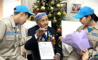 Талдыкорган: поздравление ветерану с 102-летием