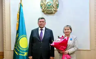 Награждение североказахстанцев орденом "Еңбек Даңқы" III степени и медалью "Ерен еңбегі үшін"