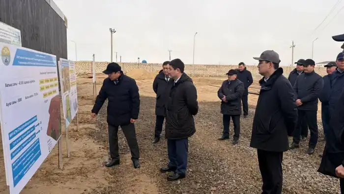 Нурдаулет Килыбай ознакомился со строительством водонасосной станции в сельском округе Атамекен (8)