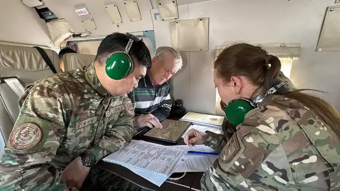 Аэровизуальное обследование паводкоопасных территорий Восточного Казахстана Актобе