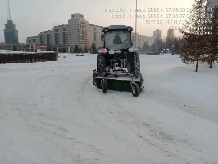 Снегопад в Астане: стадион снега за ночь! Актобе