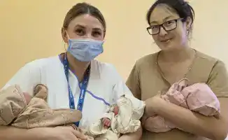 В Костанайской области семья Шарапиевых стала родителями тройняшек