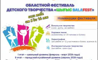 В Усть-Каменогорске пройдет Гала-концерт областного фестиваля детского творчества «ШЫҒЫС BALAFEST» 1 июня