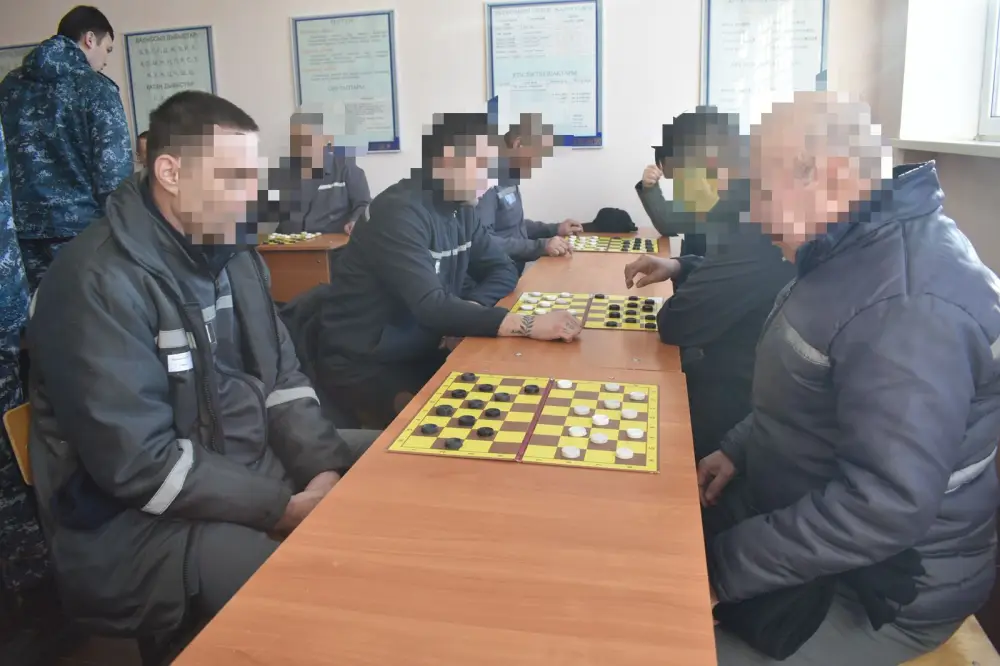 В Учреждении №28 прошёл турнир по шашкам среди осужденных Актобе