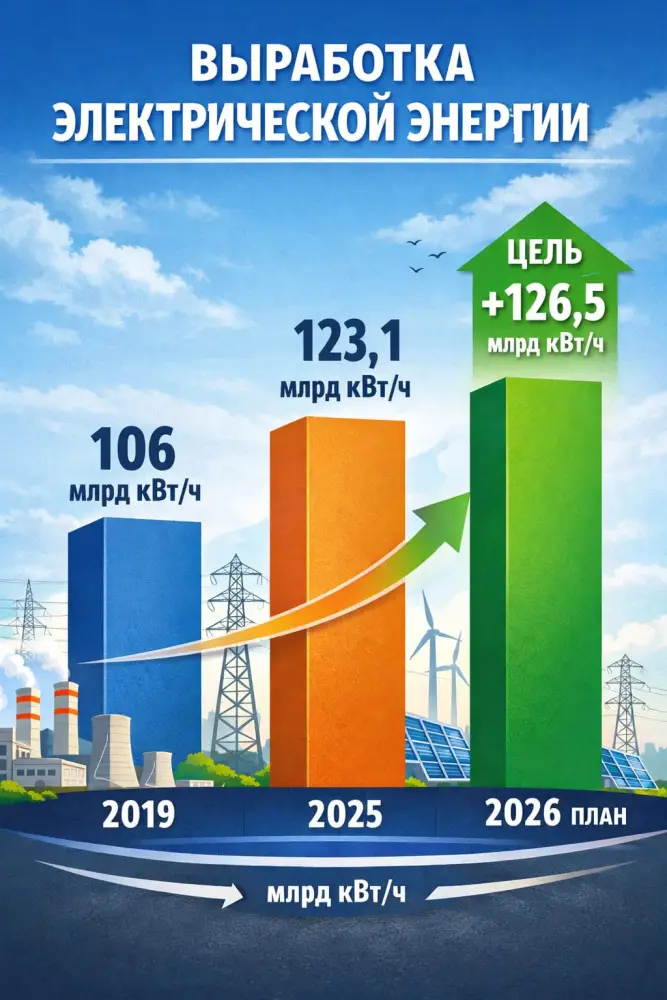Казахстан увеличение производства электроэнергии до 126,5 млрд кВтч Актобе