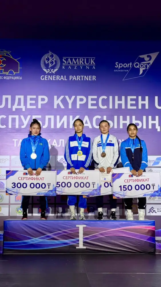 Алматинские спортсменки успешно выступили на чемпионате Казахстана по женской борьбе (2)