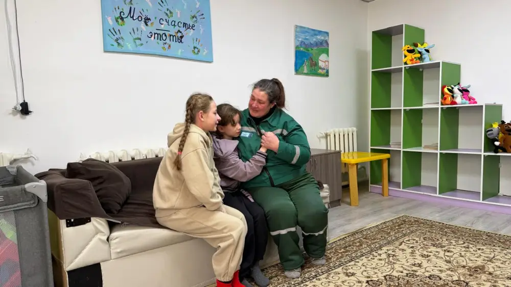 Встреча осуждённых женщин с детьми после четырёх лет разлуки в Карагандинской области Актобе