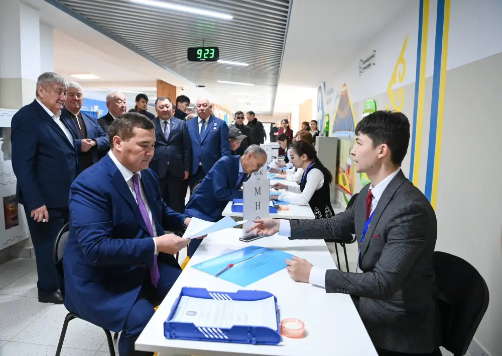 Нурлыбек Налибаев проголосовал в Кызылорде Актобе