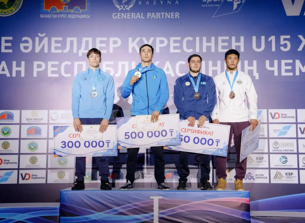 Борцы из Астаны завоевали медали на чемпионате Казахстана по борьбе в Таразе Актобе