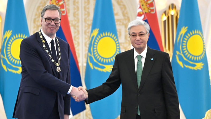 Президент Сербии удостоен ордена 'Алтын Қыран' в Астане по решению Касым-Жомарта Токаева Актобе