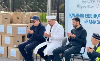 Благотворительное мероприятие в Толебийском районе 200 семьям вручены продуктовые корзины