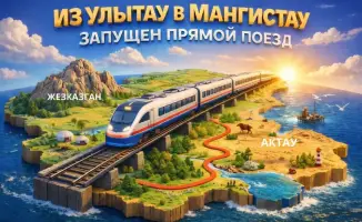 Запуск прямого поезда из Жезказгана в Мангистаускую область с 1 апреля 2026 года