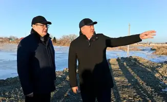 Аким области проверил участки, подверженные риску подтопления, в городе Аягоз