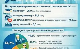 Снижение вакансий на 3,7% в Туркестанской области: высокие перспективы для соискателей в социальной сфере и услугах