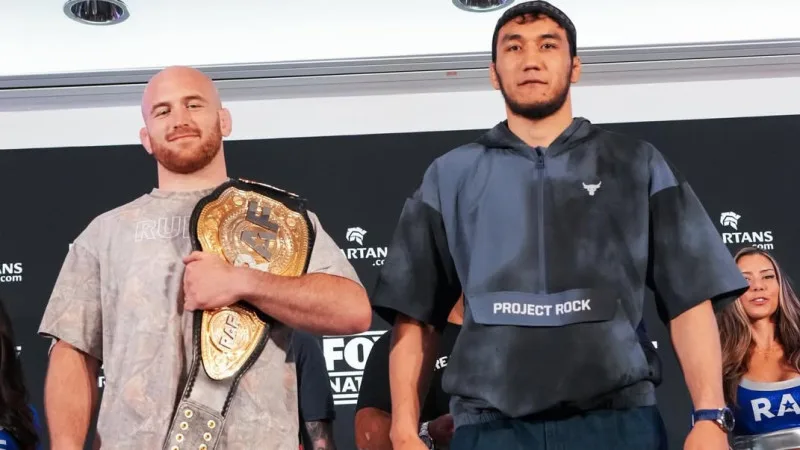 Ризабек Айтмухан и Кайл Снайдер провели дуэль взглядов: кто выйдет победителем в предстоящем титульном поединке? Актобе