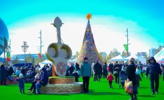 В Астане сотни рук сплели солнечное полотно из памяти и традиций