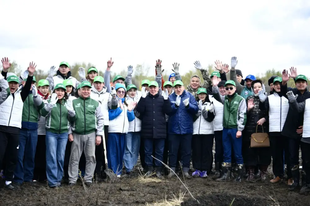 ТАЗА ҚАЗАҚСТАН: ВЫСАЖЕНО 1000 САЖЕНЦЕВ ДЕРЕВЬЕВ (9)