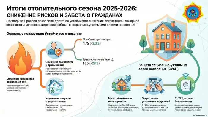 Итоги отопительного сезона показали снижение пожаров Актобе