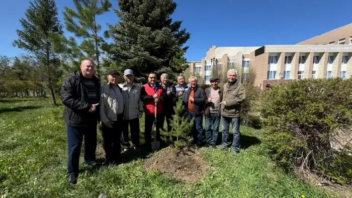 International Students and Alumni of Industrial University Plant "Alley of Generations" in Temirtau Актобе
