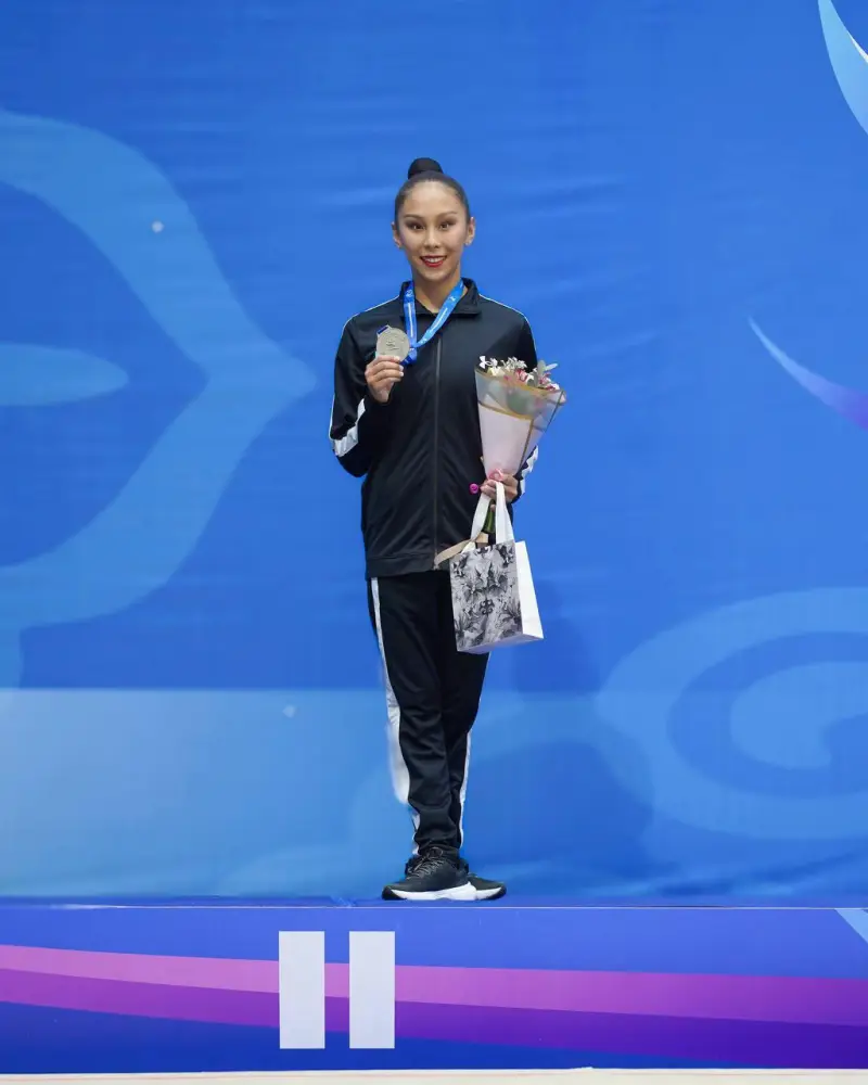 Айбота Ертайкызы из Астаны завоевала серебро на чемпионате Азии по художественной гимнастике в Бишкеке Актобе