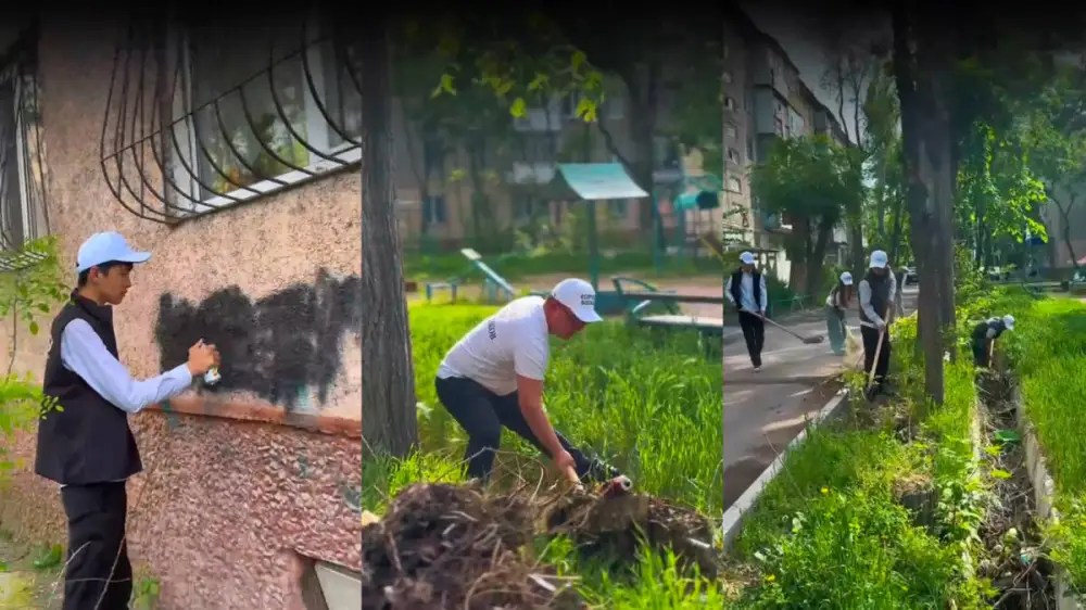 В Таразе прошла акция по очистке городской среды от наркотических граффити и ссылок Актобе