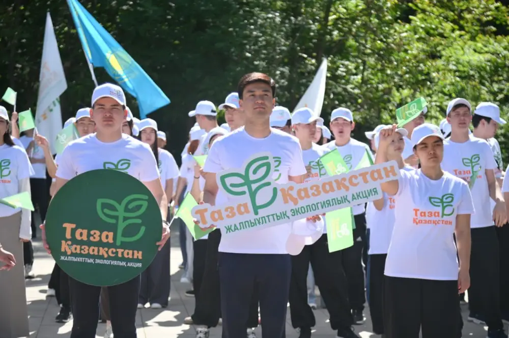 В ШЫМКЕНТЕ ПРОШЛА ЭКОЛОГИЧЕСКАЯ АКЦИЯ В РАМКАХ «ТАЗА ҚАЗАҚСТАН» (5)