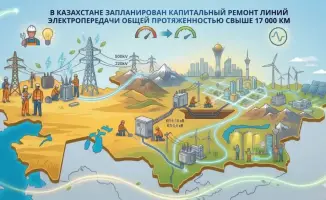 Капитальный ремонт линий электропередачи в Казахстане 17098 км обновление подстанций и распределительных пунктов