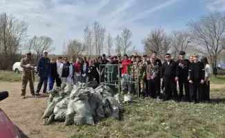 «Чистые водоёмы»: береговая симфония из 40 мешков мусора на Самаркандском водохранилище