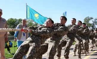 Команда «Абай қырандары» взмыла на пьедестал, завоевав второе место на юных патриотов в Узбекистане