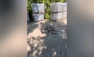 Тракторы раздавили брусчатку на центральной площади