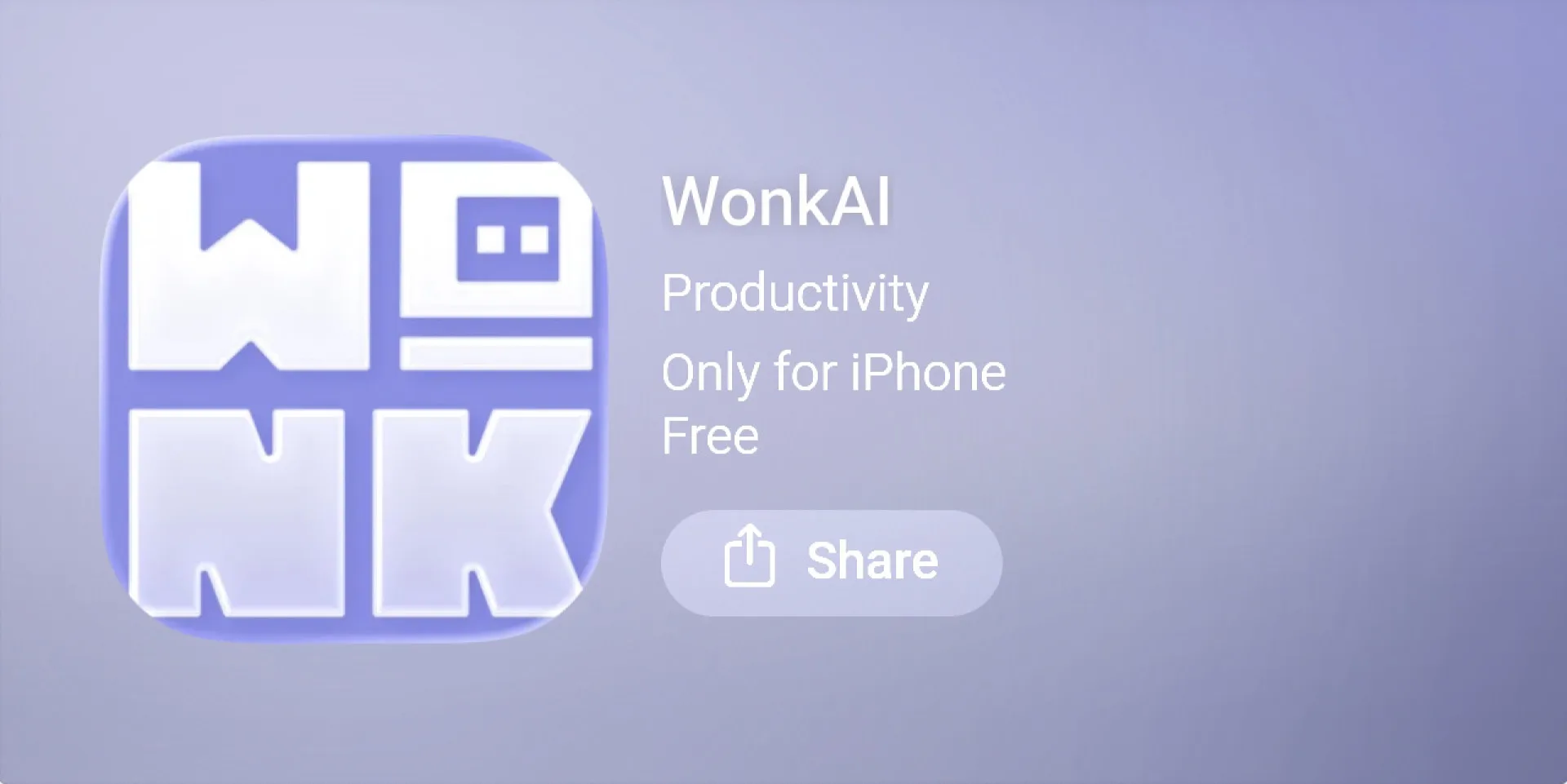 Скрин из приложения Wonk